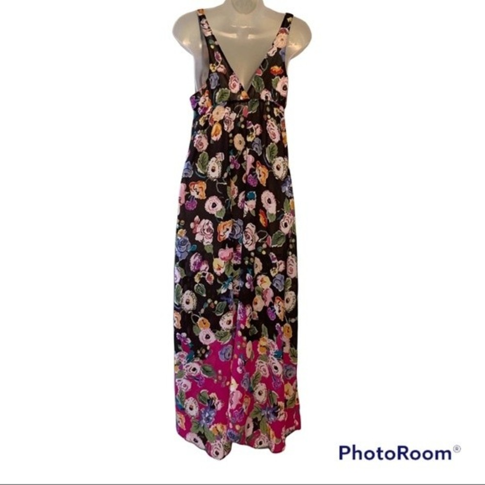 Oscar de l Renta Pink Label Floral Nightgown, Size Medium - Picture 1 of 5